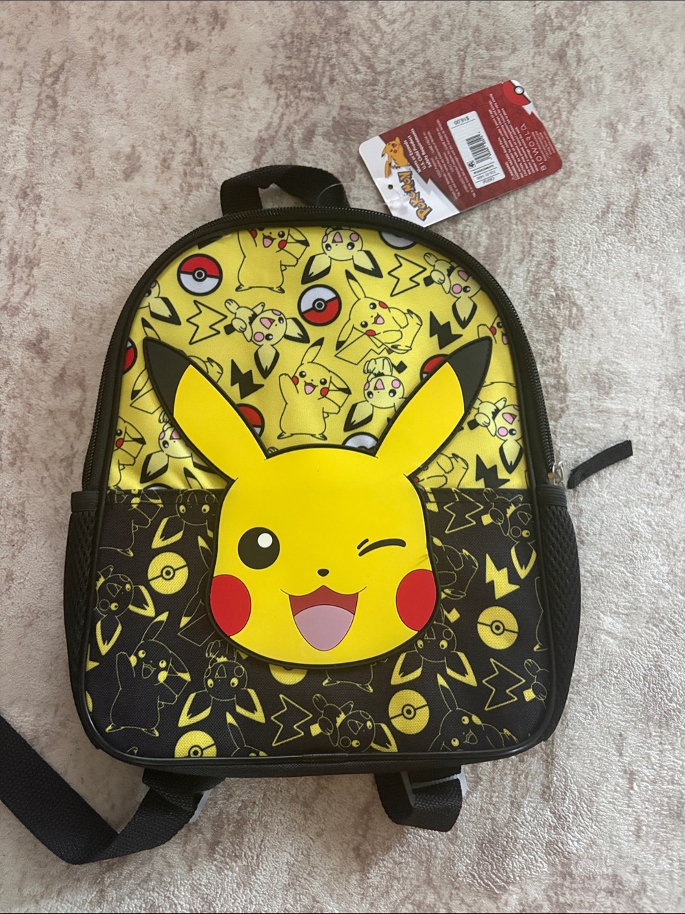 Bioworld Pokémon Yellow and Black Kids Character Mini Backpack